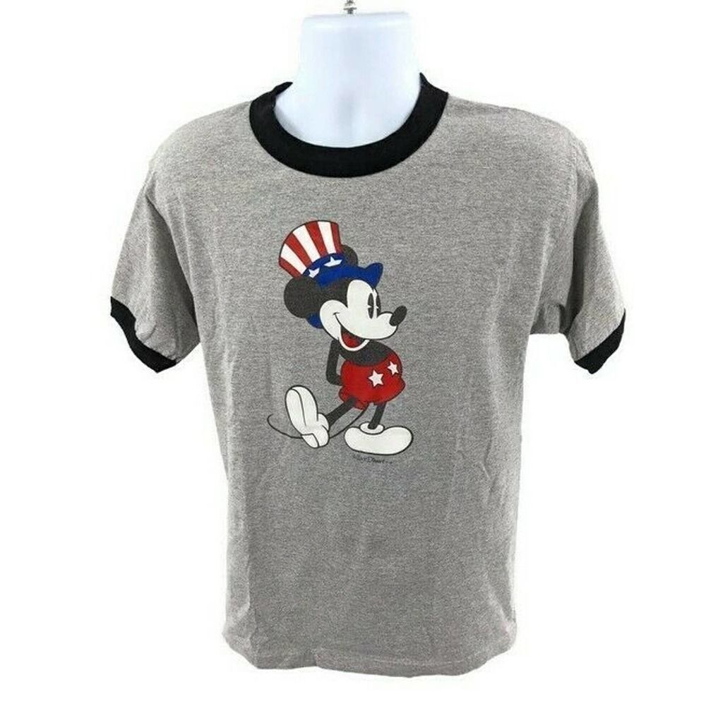 Mickey & Co Mickey Mouse Ringer‎ T- Shirt Uncle Sam